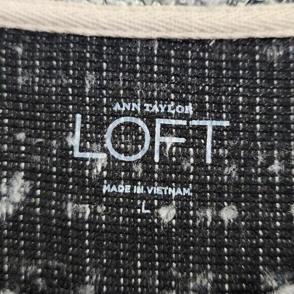 Loft Marled Mixed Media Knit Sweater Womens Size Large L - Picture 3 of 4